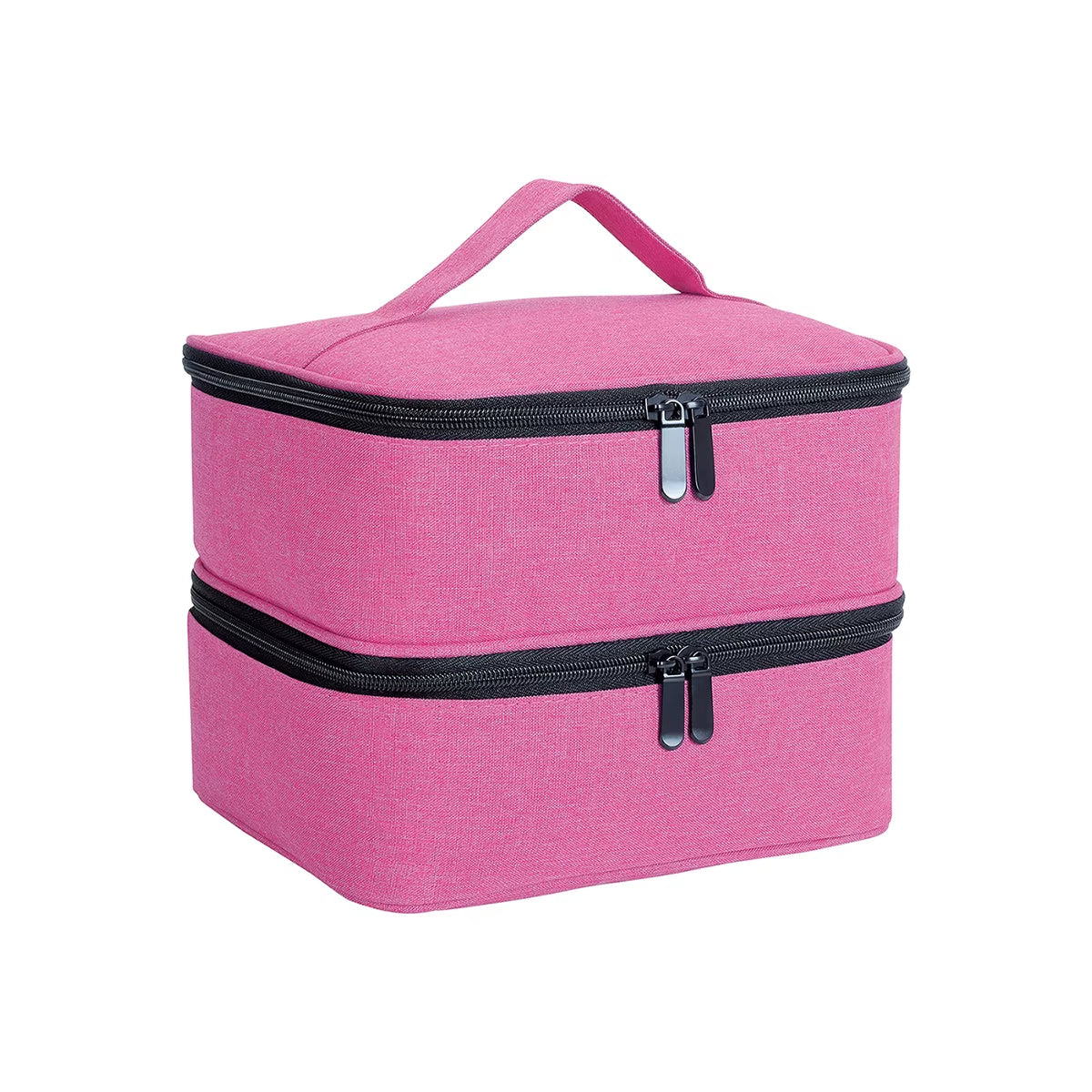 Nail Polish Organizer, Handheld Double-Layer Cosmetic Storage Tote Bag for Nail Lovers, Can Store Nail Tools, Nail Polish Gel, D