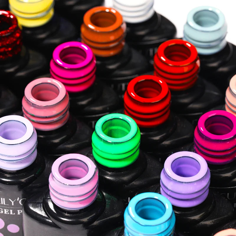 184 Colors 7ML Gel Nail Polish Purple Glitter Sequins Manicure Base Matte Top Coat Soak off LED UV Nail Art Gel Varnish