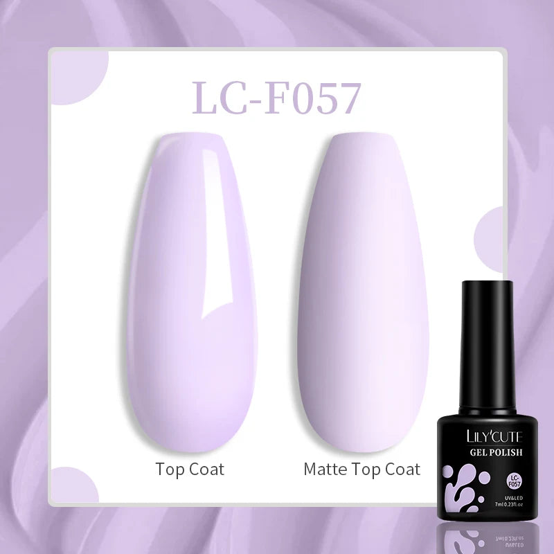 184 Colors 7ML Gel Nail Polish Purple Glitter Sequins Manicure Base Matte Top Coat Soak off LED UV Nail Art Gel Varnish