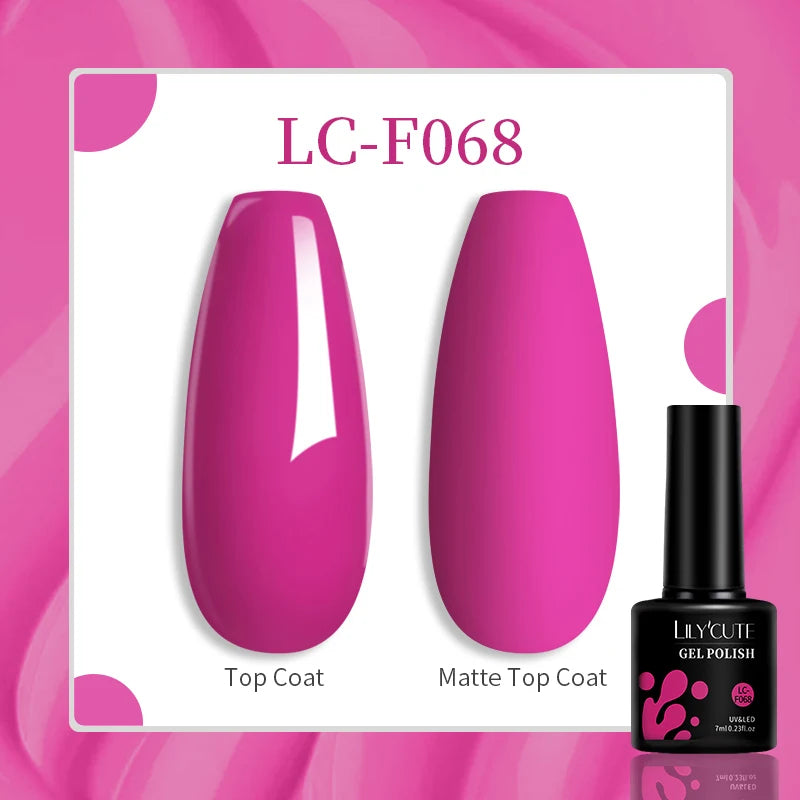 184 Colors 7ML Gel Nail Polish Purple Glitter Sequins Manicure Base Matte Top Coat Soak off LED UV Nail Art Gel Varnish