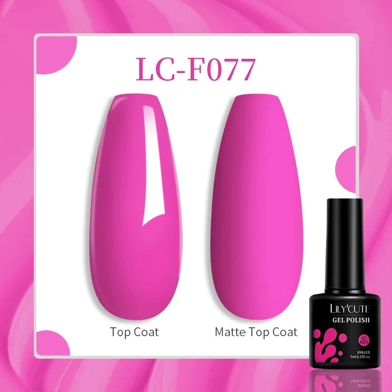 184 Colors 7ML Gel Nail Polish Purple Glitter Sequins Manicure Base Matte Top Coat Soak off LED UV Nail Art Gel Varnish
