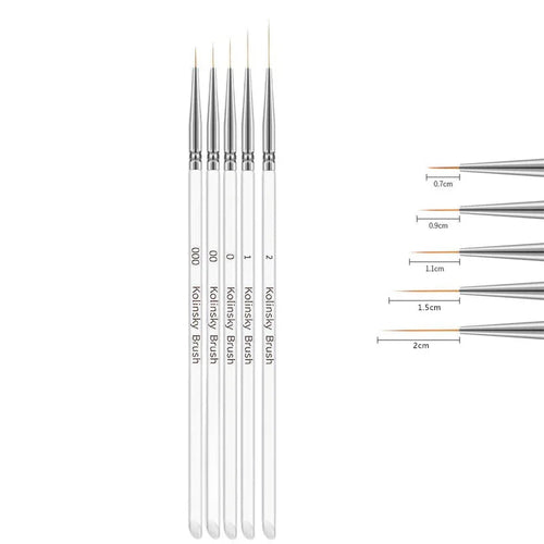 12Pcs Nail Art Brushes, Nail Art Tool Set, Dotting Tools, Dust Brush,Striping Brushes for Long Lines, Drawing Pen for Gel Polish