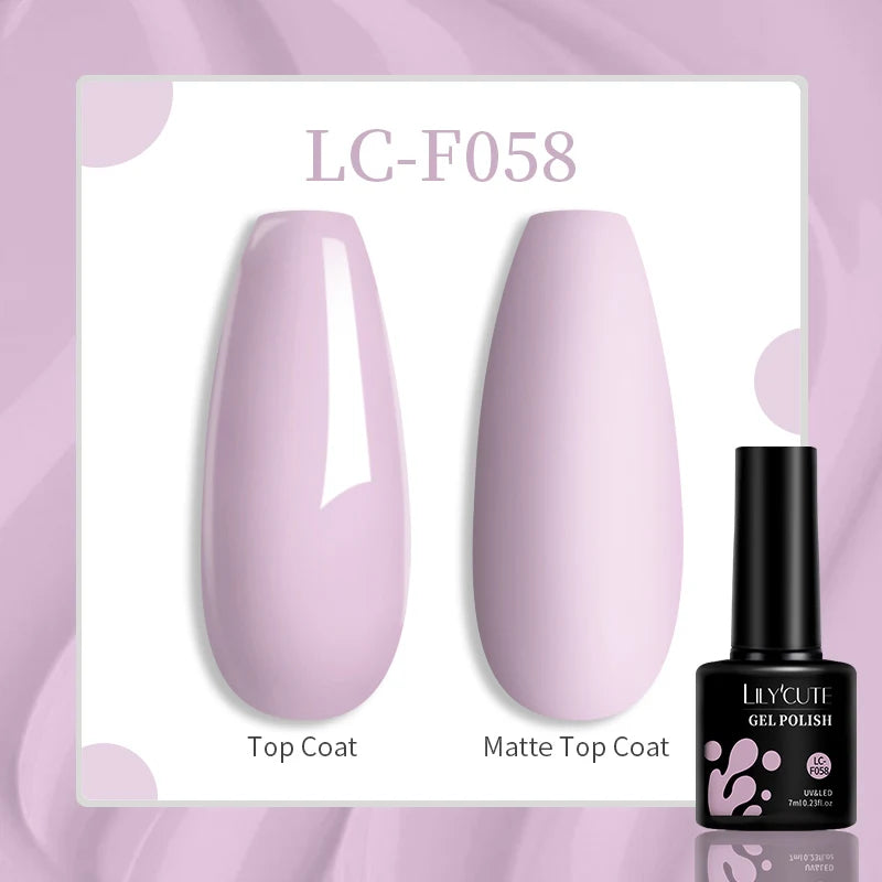 184 Colors 7ML Gel Nail Polish Purple Glitter Sequins Manicure Base Matte Top Coat Soak off LED UV Nail Art Gel Varnish