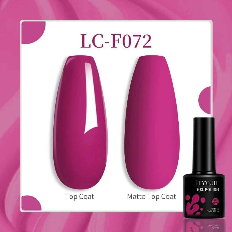 184 Colors 7ML Gel Nail Polish Purple Glitter Sequins Manicure Base Matte Top Coat Soak off LED UV Nail Art Gel Varnish