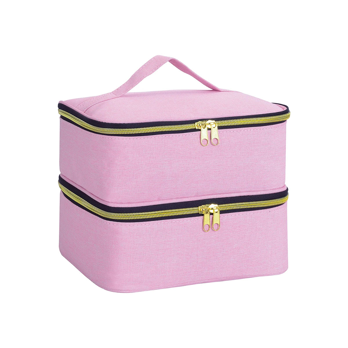 Nail Polish Organizer, Handheld Double-Layer Cosmetic Storage Tote Bag for Nail Lovers, Can Store Nail Tools, Nail Polish Gel, D