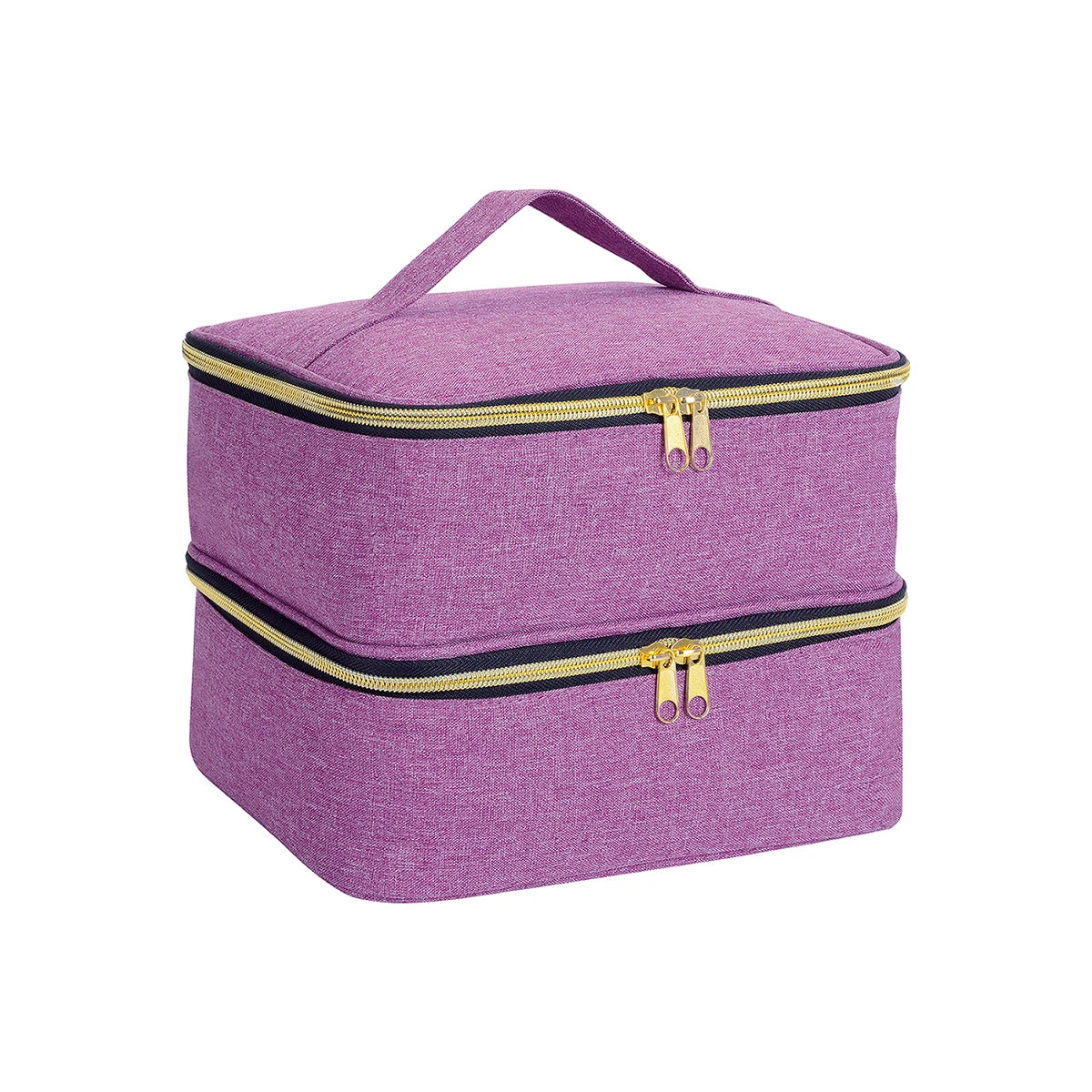 Nail Polish Organizer, Handheld Double-Layer Cosmetic Storage Tote Bag for Nail Lovers, Can Store Nail Tools, Nail Polish Gel, D