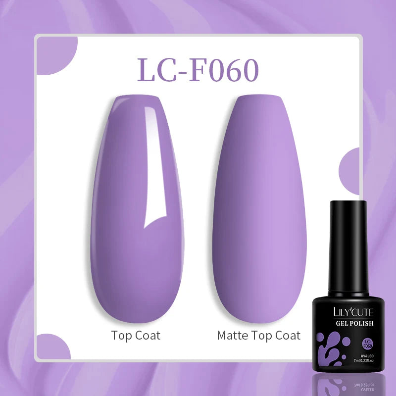 184 Colors 7ML Gel Nail Polish Purple Glitter Sequins Manicure Base Matte Top Coat Soak off LED UV Nail Art Gel Varnish