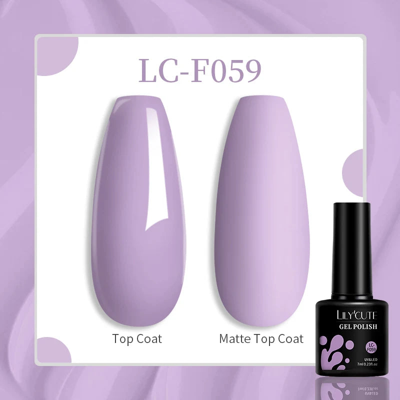 184 Colors 7ML Gel Nail Polish Purple Glitter Sequins Manicure Base Matte Top Coat Soak off LED UV Nail Art Gel Varnish